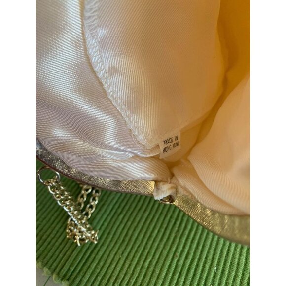 Vintage Ivory Beaded Purse with chain handle Made in Hong Kong - Picture 11 of 11